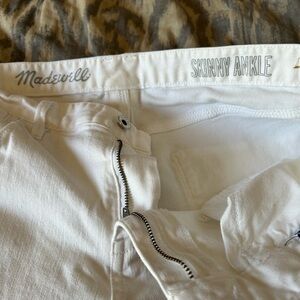 Madewell White Skinny Ankle Jeans